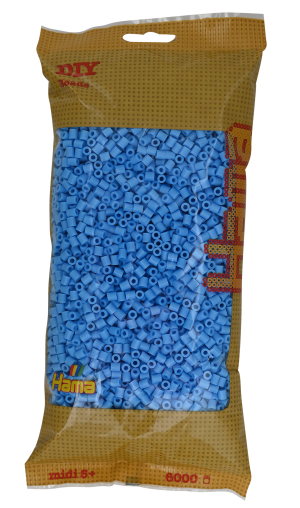 205-46 Hama midi perler 6000stk pastel blå