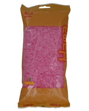 205-72 Hama midi perler 6000stk transp. pink