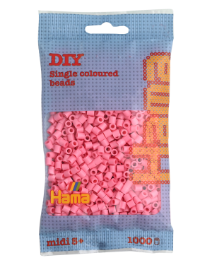207-06 Hama midi perler 1000stk pink