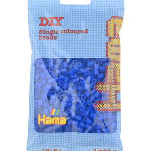 207-36 Hama midi perler 1000stk neon blå