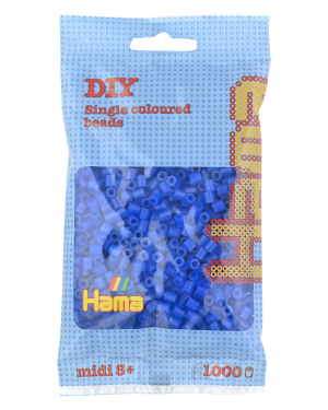 207-36 Hama midi perler 1000stk neon blå