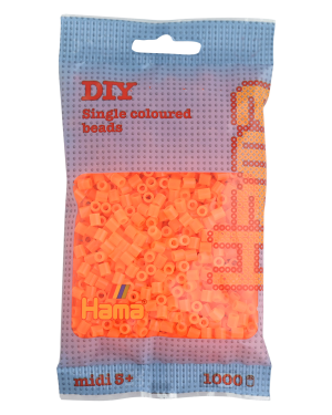 207-38 Hama midi perler 1000stk neon orange