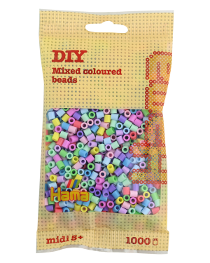 207-50 Hama midi perler 1000stk pastel mix