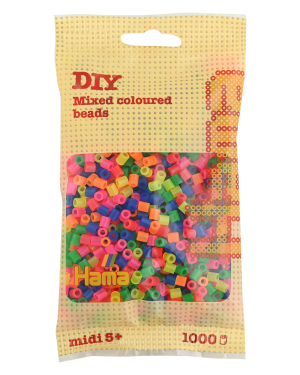 207-51 Hama midi perler 1000stk neon mix