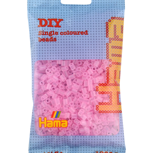 207-72 Hama midi perler 1000stk transp. pink