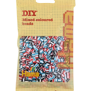 207-91 Hama midi perler 1000stk stribet mix 91