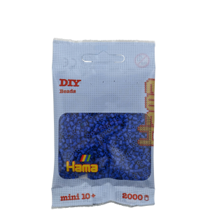 501-08 Hama mini perler 2000stk blå