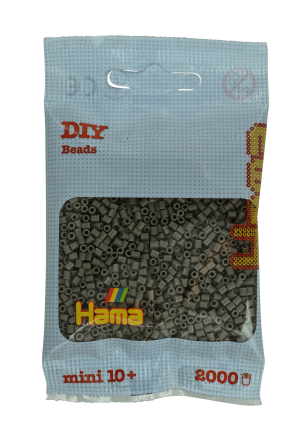 501-117 Hama mini perler 2000stk gråbrun