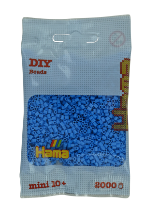 501-119 Hama mini perler 2000stk klar blå