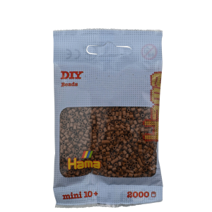 501-12 Hama mini perler 2000stk brun