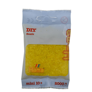 501-14 Hama mini perler 2000stk transp. gul