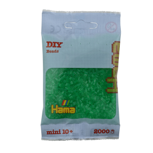 501-16 Hama mini perler 2000stk transp. grøn