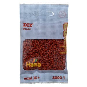 501-20 Hama mini perler 2000stk rødbrun