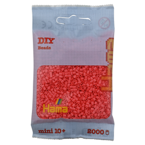 501-44 Hama mini perler 2000stk pastel rød